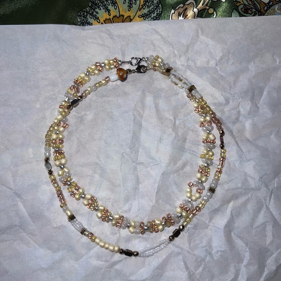 Handmade | Boho Mushroom Beaded Choker Set w/ Earrings - Picture 6 of 8